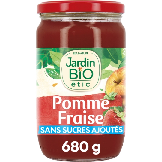 Compote Pomme Fraise Bio JARDIN BIO ETIC