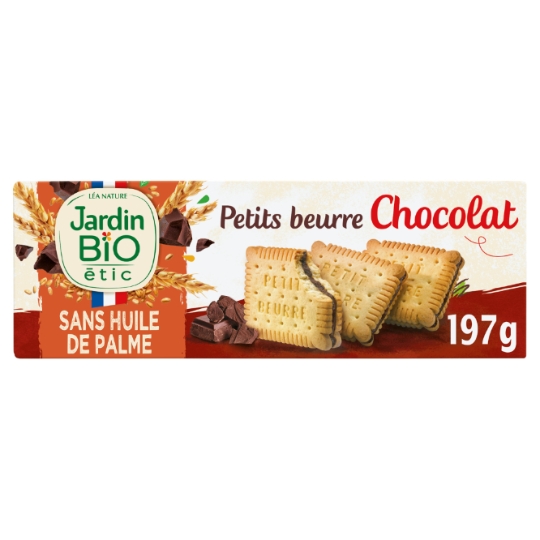 Biscuits Petit Beurre Fourré Chocolat Bio JARDIN BIO ETIC