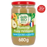 Compote Pomme Poire Bio JARDIN BIO ETIC