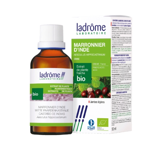 Complément Alimentaire Extrait de Plante Fraîche Bio Marronnier d'Inde Jambes Légères LADROME LABORATOIRE