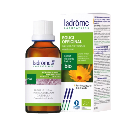 Complément Alimentaire Extrait de Plante Fraîche Bio Souci Officinal Bien-Être Gorge et Bouche LADROME LABORATOIRE