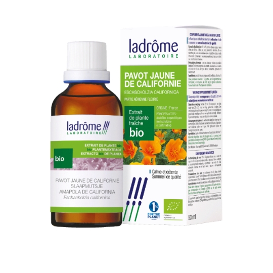 Complément Alimentaire Extrait de Plante Bio Pavot Jaune de Californie Calme & Sommeil LADROME LABORATOIRE