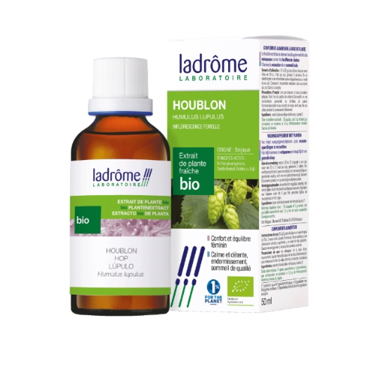Complément Alimentaire Extrait de Plante Fraîche Bio Houblon, Confort Féminin & Sommeil LADROME LABORATOIRE