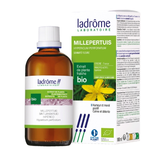 Complément Alimentaire Extrait de Plante Fraîche Bio Millepertuis Sommité Fleurie LADROME LABORATOIRE