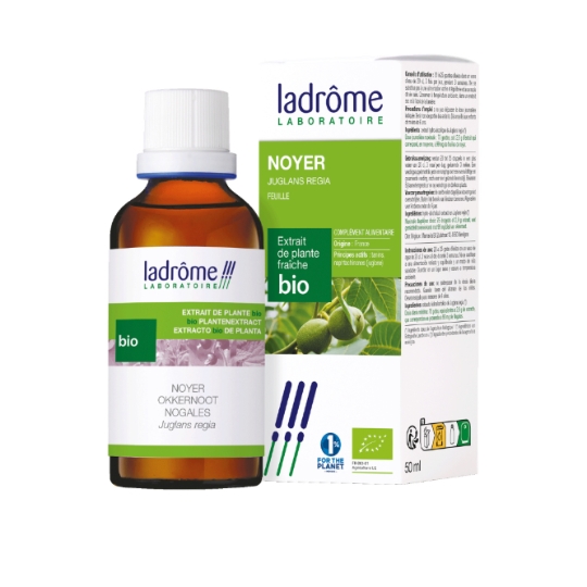 Complément Alimentaire Extrait de Plante Fraîche Bio Noyer (Juglans Regia) Feuille LADROME LABORATOIRE