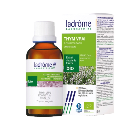 Complément Alimentaire Extrait de Plante Fraîche Bio Thym Vrai Sommité Fleurie LADROME LABORATOIRE