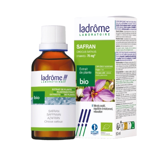 Complément Alimentaire Extrait de Plante Safran Bio Stigmates 75Mg LADROME LABORATOIRE