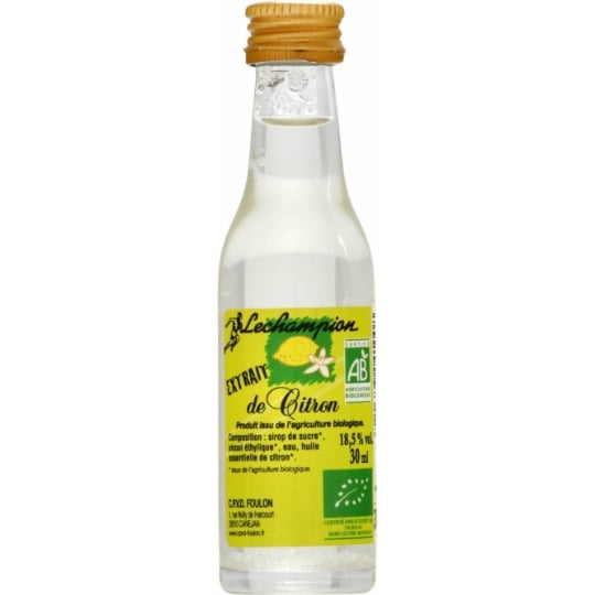 Préparation culinaire bio extrait de citron bio LECHAMPION