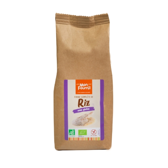 Farine  complète de riz sans gluten Bio MON FOURNIL