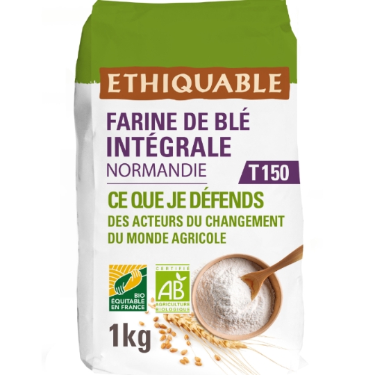 Farine de blé intégrale T150 Normandie Bio PAYSANS D'ICI