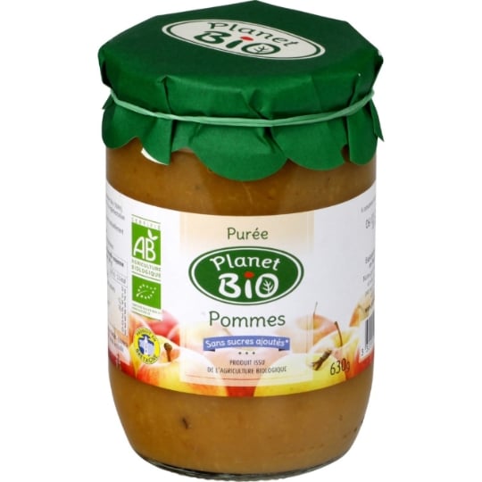 Compote Pommes Sans Sucres Ajoutés Bio PLANET BIO