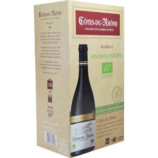 Vin Rouge A.O.P. Côtes Du Rhône Bio LA CAVE D'AUGUSTIN FLORENT