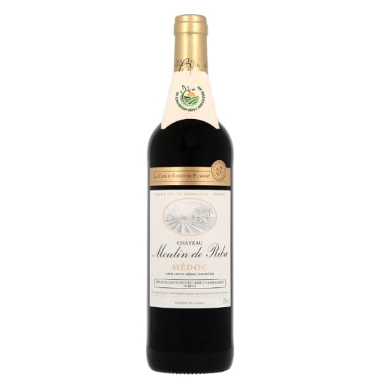 Vin Rouge A.O.P. Médoc LA CAVE D'AUGUSTIN FLORENT CHATEAU MOULIN DE RIBA