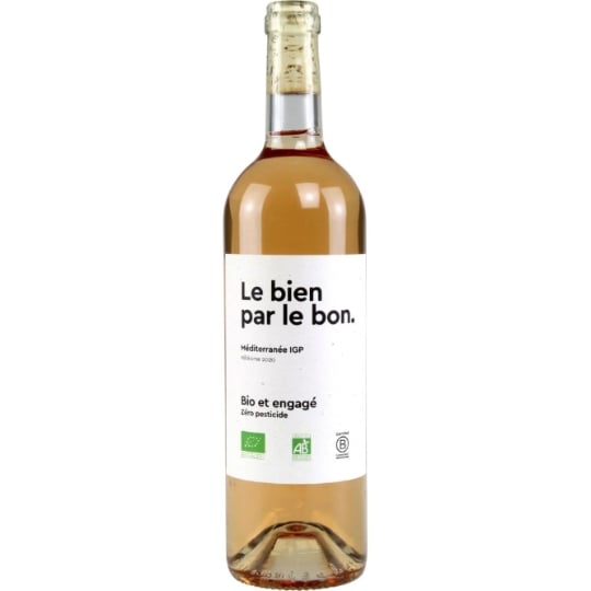 Vin Rosé I.G.P. Méditérranée Bio LE BIEN PAR LE BON