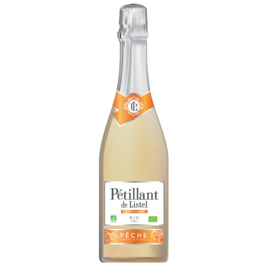 Boisson Effervescente Sans Alcool Saveur Pêche Bio LISTEL
