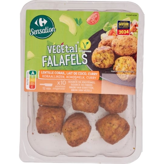 Falafels lentilles coco curry CARREFOUR SENSATION