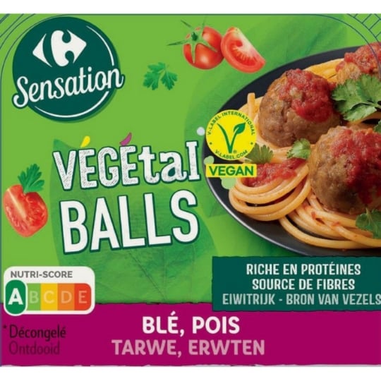 Boulettes blé, pois CARREFOUR SENSATION