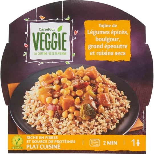 Plat cuisiné tajine de légumes CARREFOUR VEGGIE