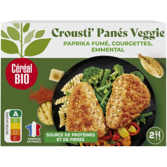 Croustis Panés Veggie paprika Fumé, Courgettes, Emmental CEREAL BIO