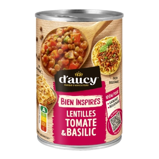 Lentilles Tomates et Basilic D'AUCY