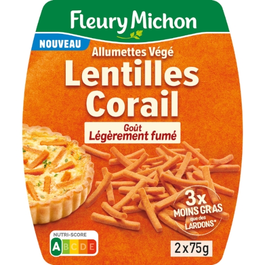 Allumettes Végé Lentilles Corail Fumées FLEURY MICHON