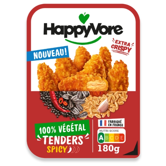 Tenders Spicy Extra Crispy 100% Végétal  HAPPYVORE