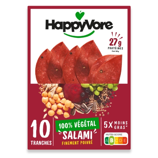 Salami au Poivre Végétal et Gourmand HAPPYVORE