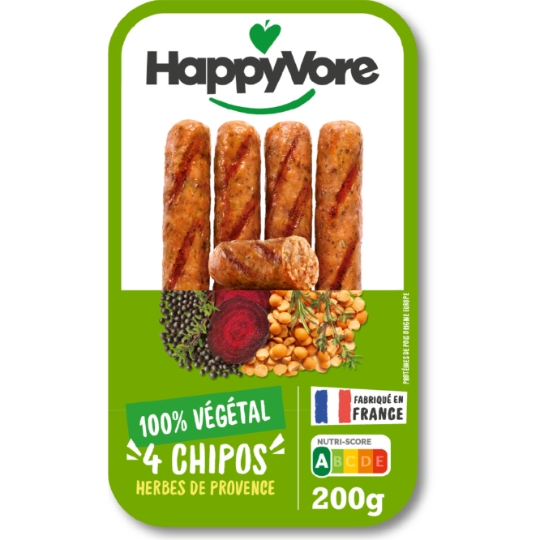 Chipolatas  végétales et gourmande  HAPPYVORE