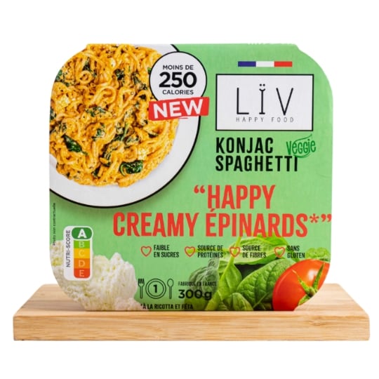 Spaghetti de Konjac Happy Creamy Epinards LIV HAPPY FOOD