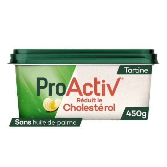 Margarine réduit le cholestérol tartine sans huile de palme PROACTIV