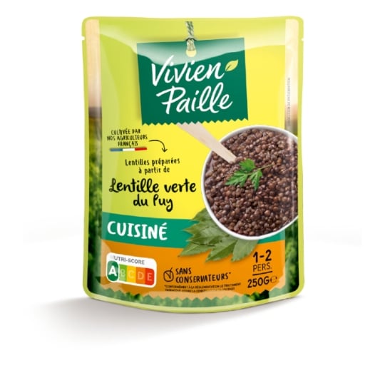 Lentilles Vertes Cuisinés VIVIEN PAILLE