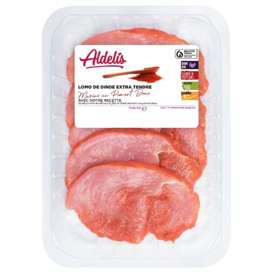 Lomos de Dinde Marinés Piment Doux Sans Gluten NOBLES