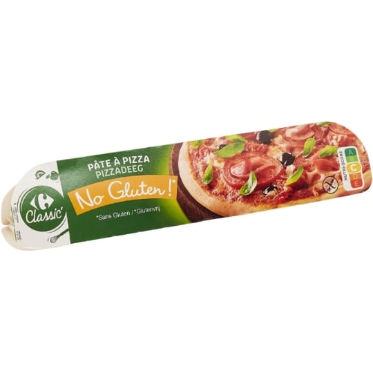 Pâte à pizza sans gluten CARREFOUR NO GLUTEN !