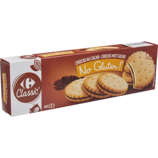 Biscuits Fourrés Cacao Sans Gluten Bio CARREFOUR CLASSIC'