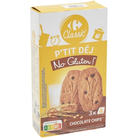Biscuits pépites chocolat s/gluten CARREFOUR NO GLUTEN !
