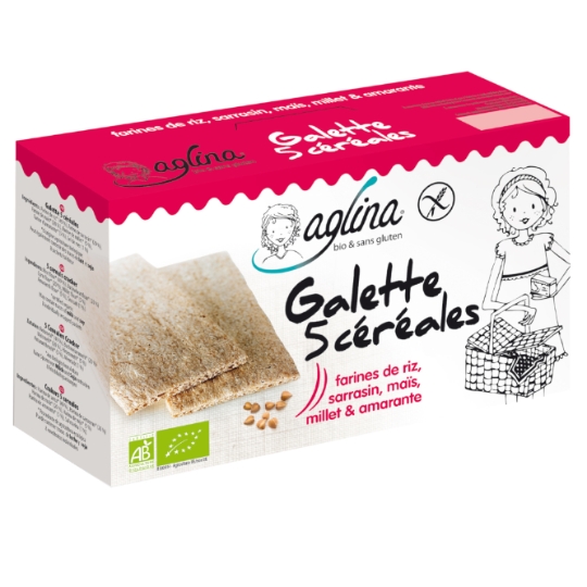 Galettes 5 Céréales Sans Gluten Bio AGLINA