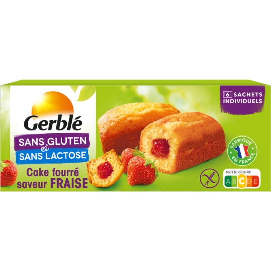 Cake fourré fraise Sans Gluten GERBLE