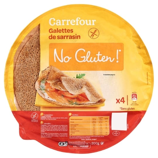 Galettes de sarrasin sans gluten CARREFOUR NO GLUTEN !