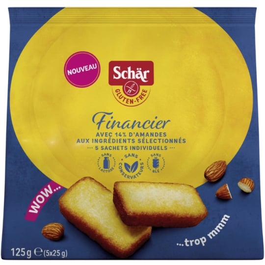 Gâteau  financier aux amandes Sans Gluten SCHAR