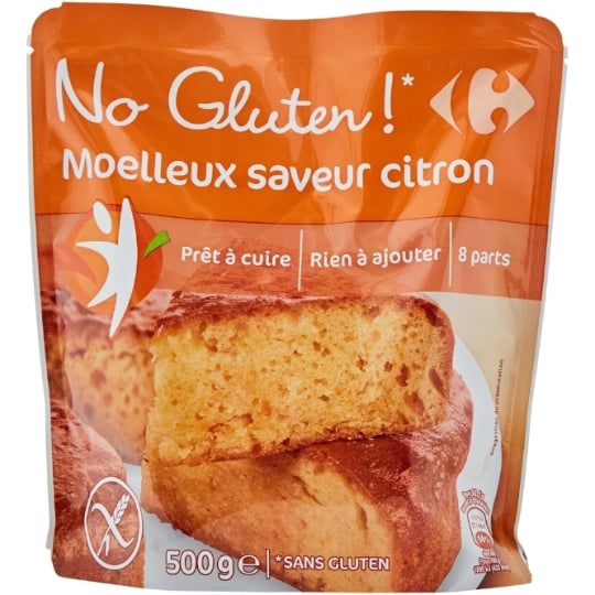 Préparation gâteau moelleux citron CARREFOUR NO GLUTEN !
