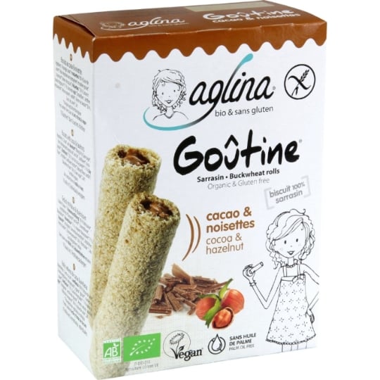 Biscuits bio cacao & noisettes sans gluten AGLINA