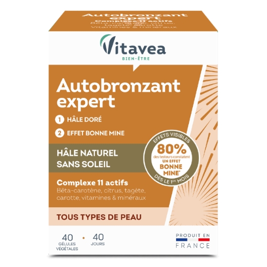 Complément alimentaire Autobronzant Peau Sublimée VITAVEA