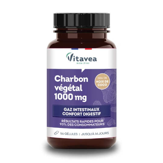 Complément alimentaire Charbon Végétal Gaz Intestinaux Confort Digestif VIITAVEA