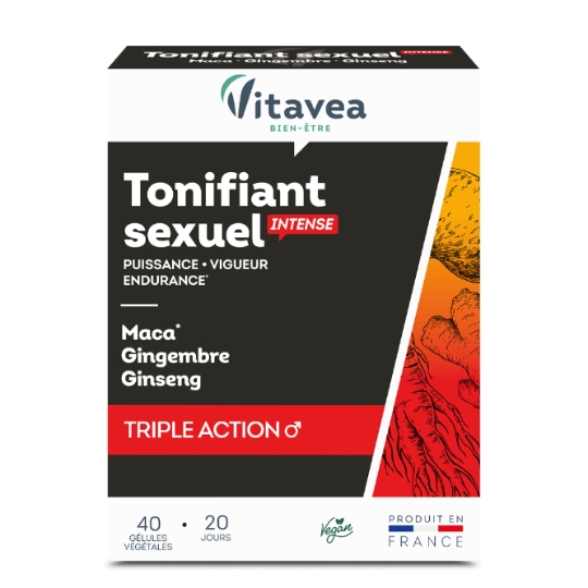 Complément Alimentaire Tonifiant Sexuel Intense Triple Action Maca Gingembre Ginseng VITAVEA