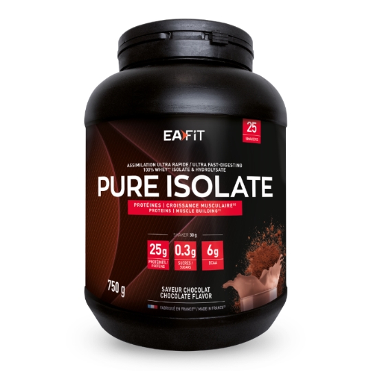 Proteine Pure Isolate Saveur Chocolat Intense Croissance Musculaire Assimilation Ultra Rapide EAFIT CONSTRUCTION MUSCULAIRE