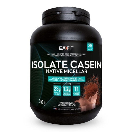 Proteine Ripped Max Caseine Saveur Chocolat Maintien Masse Musculaire Assimilation Lente EAFIT CONSTRUCTION MUSCULAIRE