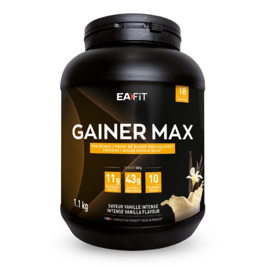 Proteine Gainer Max Saveur Vanille Intense Prise de Masse Musculaire EAFIT CONSTRUCTION MUSCULAIRE
