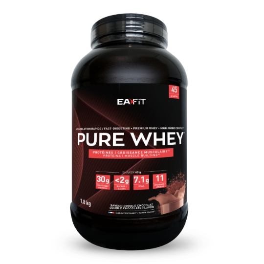 Proteine Pure Whey Saveur Double Chocolat Croissance Musculaire Assimilation Rapide EAFIT CONSTRUCTION MUSCULAIRE