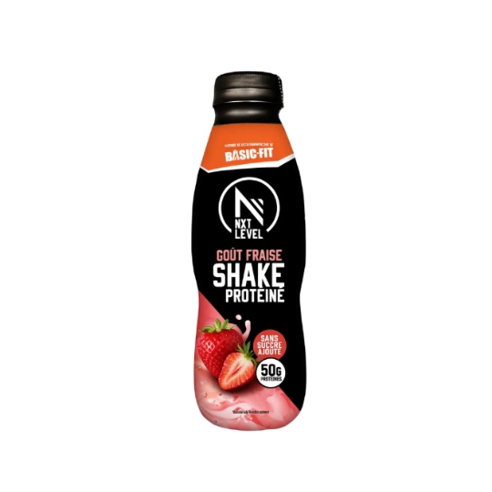 Complément alimentaire Boisson Lcatée Goût Fraise Shake Proteine NXT LEVEL