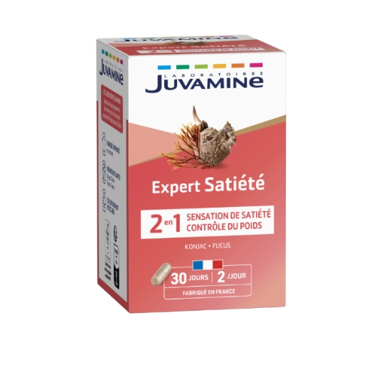 Complément Alimentaire Expert Satiété 2en1 Sensation de Satiété, Contrôle du Poids, 30 jours JUVAMINE